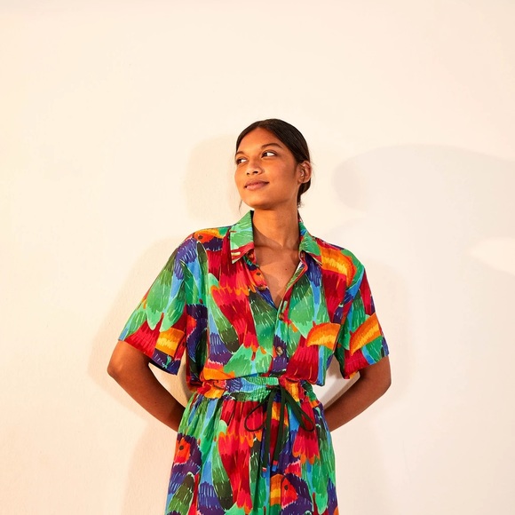 FARM Rio Multicolor Tropical Print Top - Picture 3 of 3